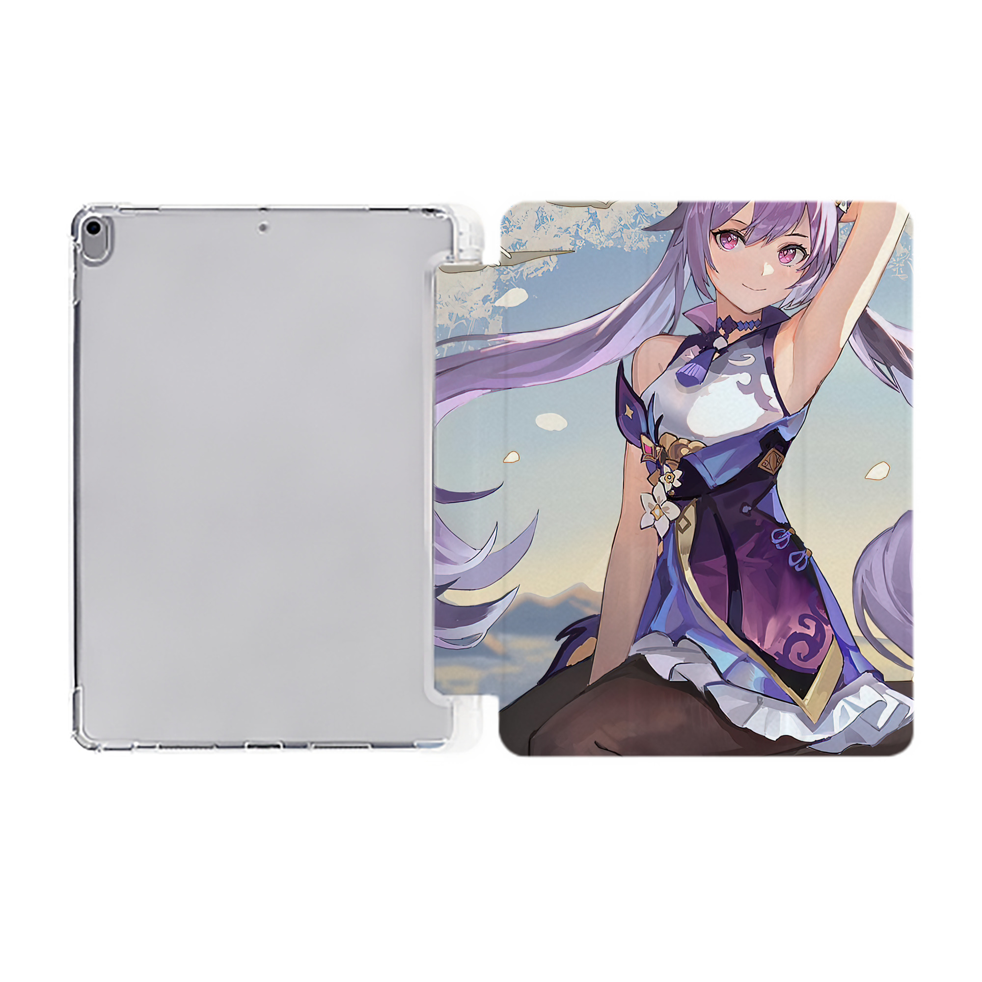 げんし神 genshin IPad ケース ペン収納付き 三つ折りスタンド PUレザー×シリコン 対応機種9.5/10.5/10.9インチ